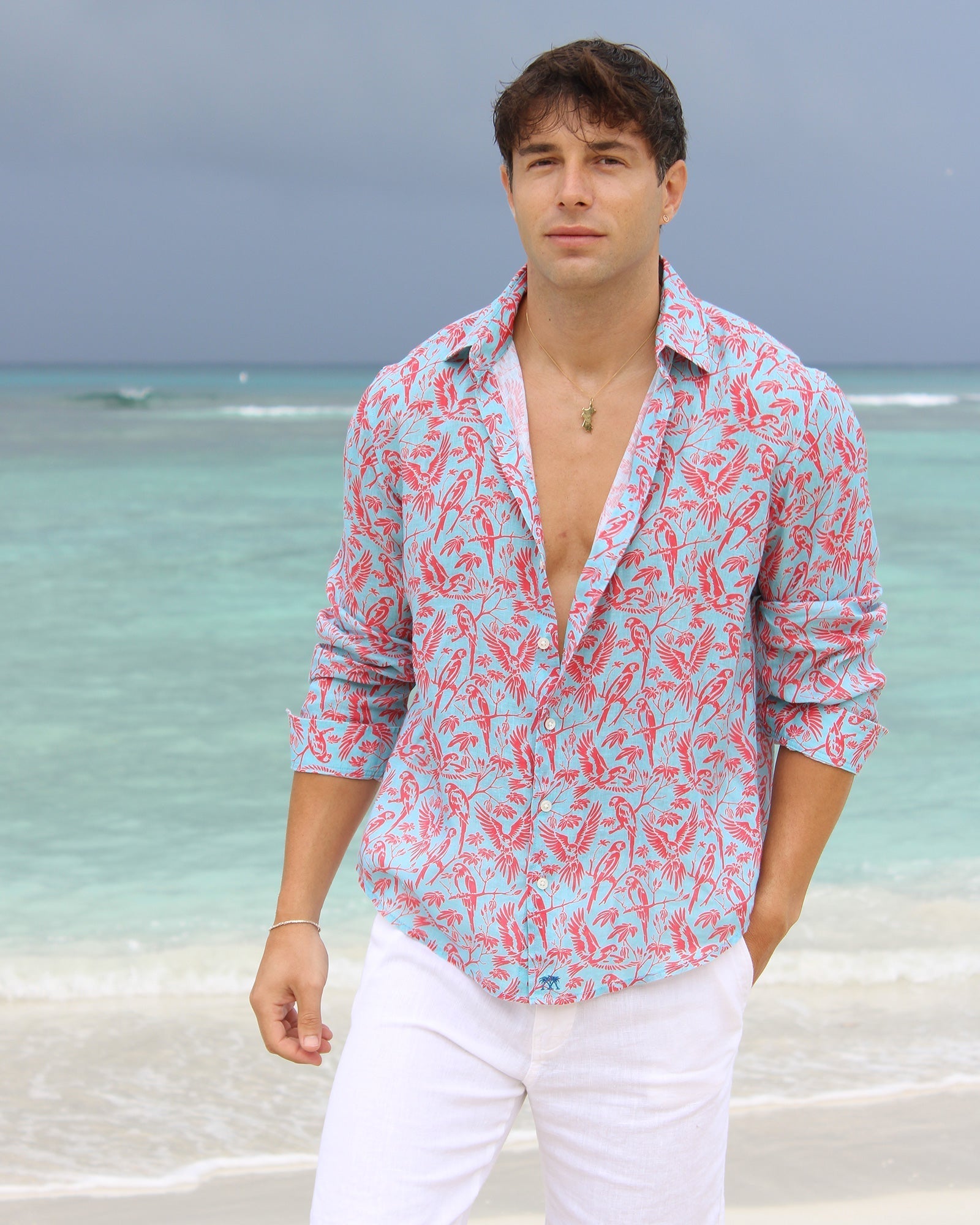 Linen Shirt PARROT