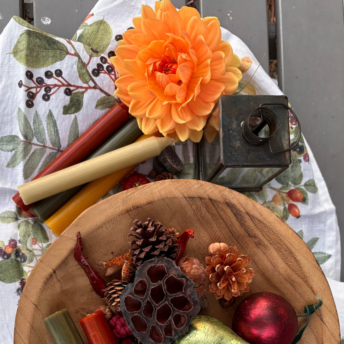 10 Dinner Candles 18cm x 22mm | Warm Autumn Mix