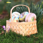 Easter Egg Paper Mache Container - Vintage Pastels