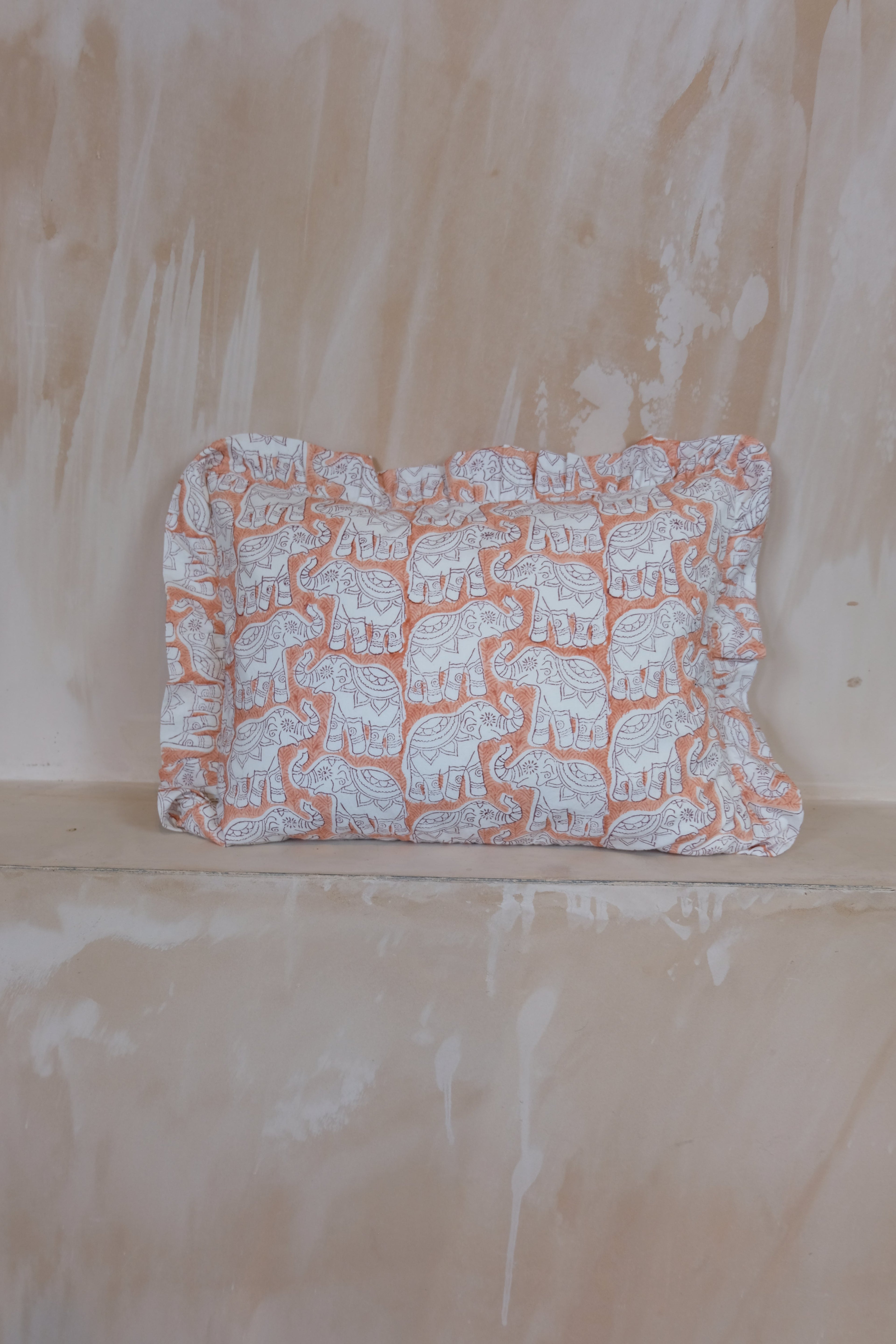 Peach Elephant Baby Pillowcase