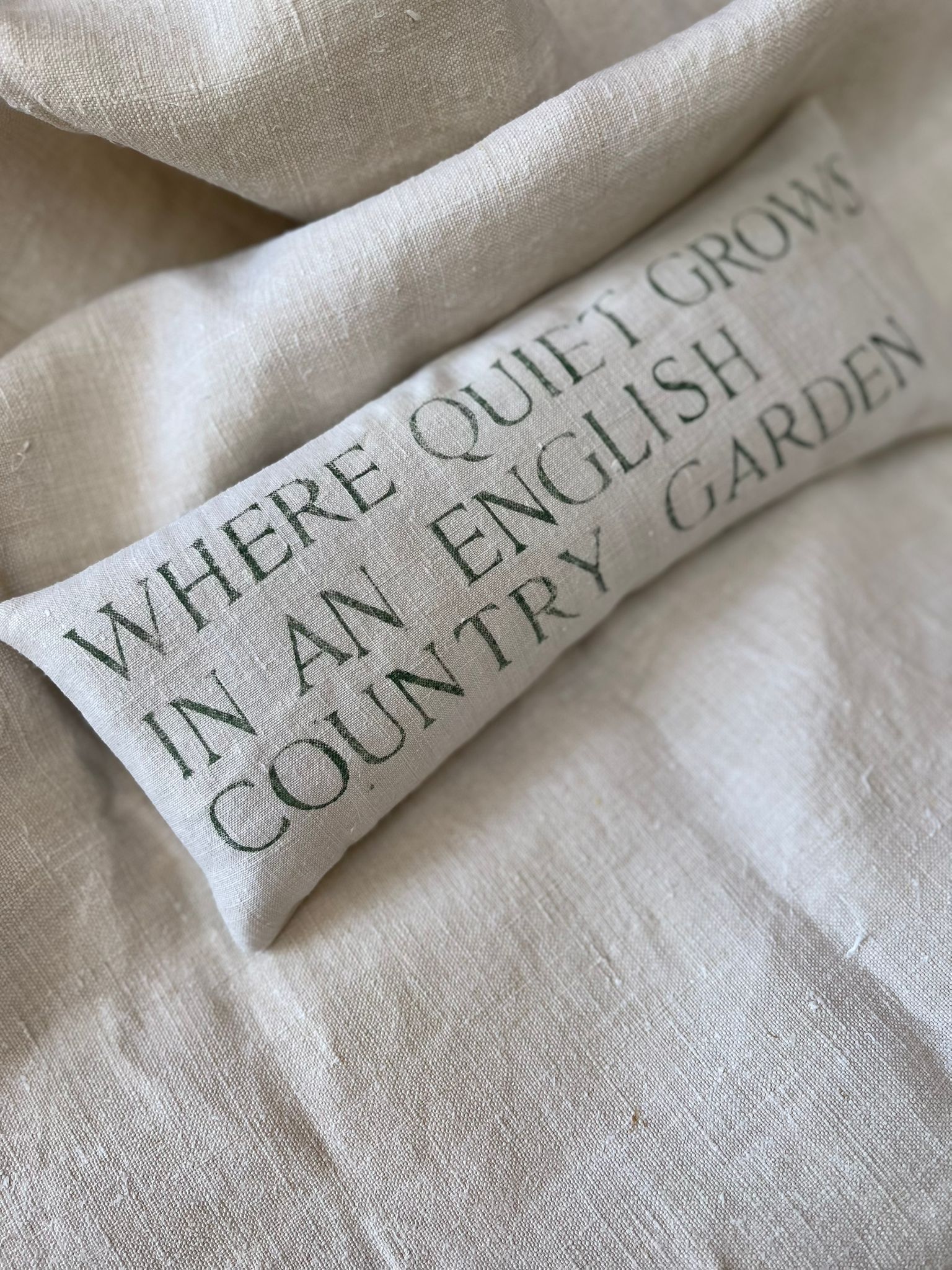 Where Quiet Grows In An English Country Garden Lavender Pillow