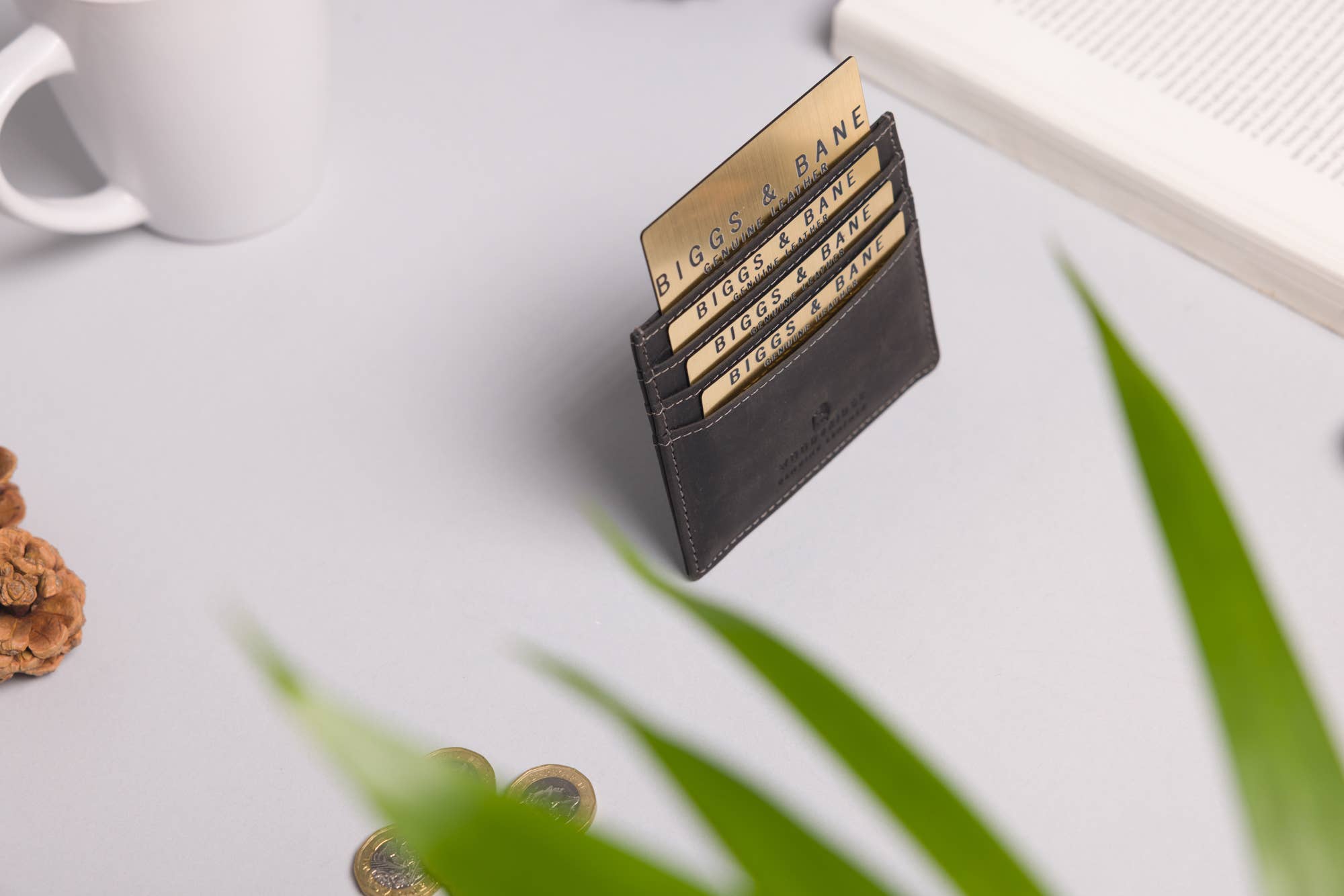 Leather Card Holder in Black