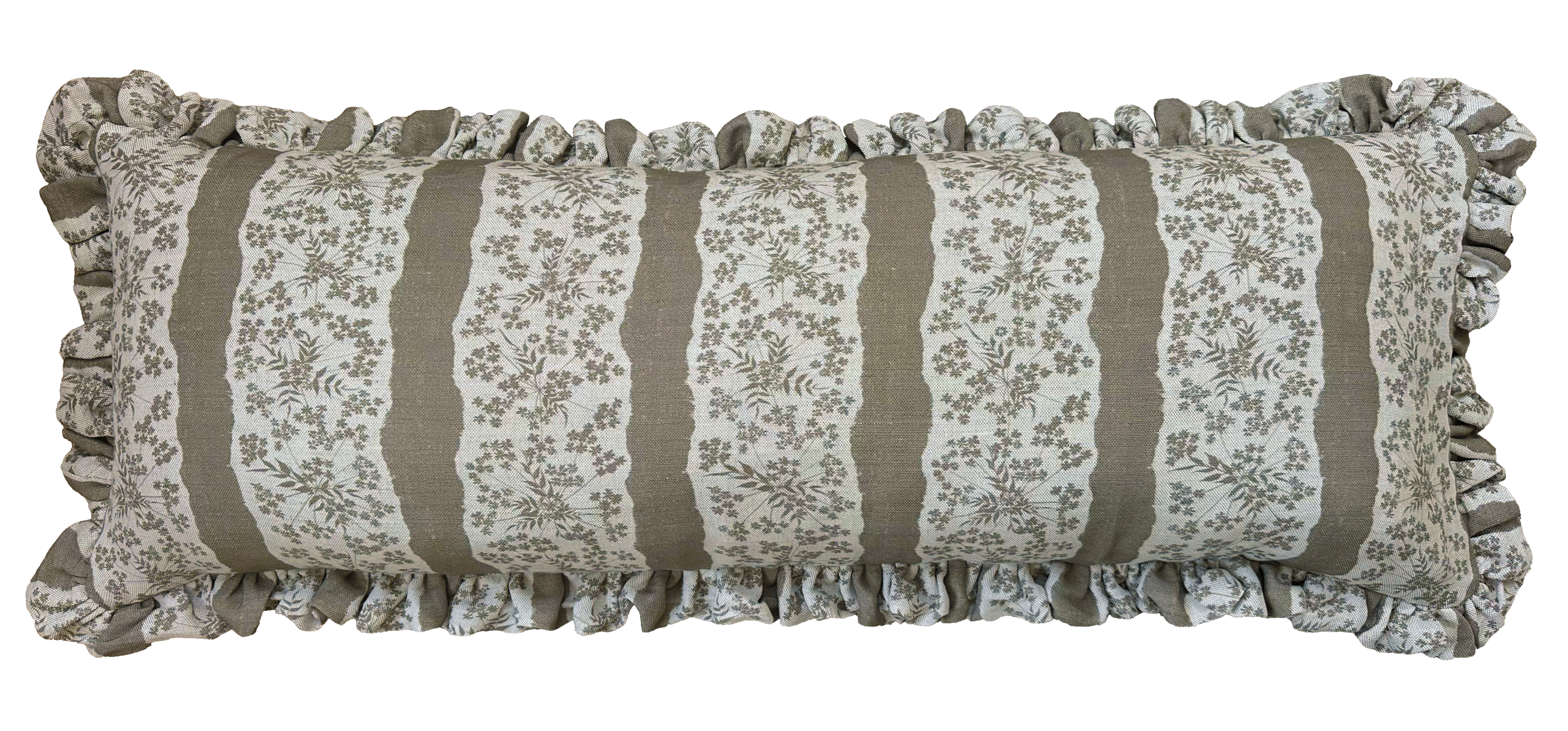 LUMBAR RUFFLE CUSHION ~ FAIRYLACE CLAY