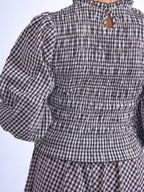 'BOBIN' BLOUSE IN BLACK GINGHAM