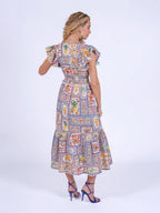 'MISHA'  DRESS IN TROPICAL PATCH