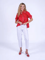 'PADDINGTON' BLOUSE IN RED POLKA DOT