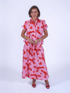 'PADDINGTON' SKIRT IN LOBSTER & STARFISH