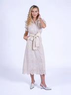 'SANI' MAXI DRESS IN CLOTTED CREAM