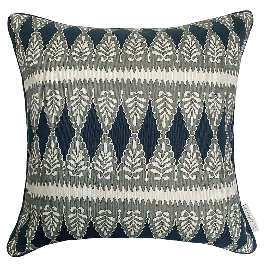 Florian Square Cushion - Blue