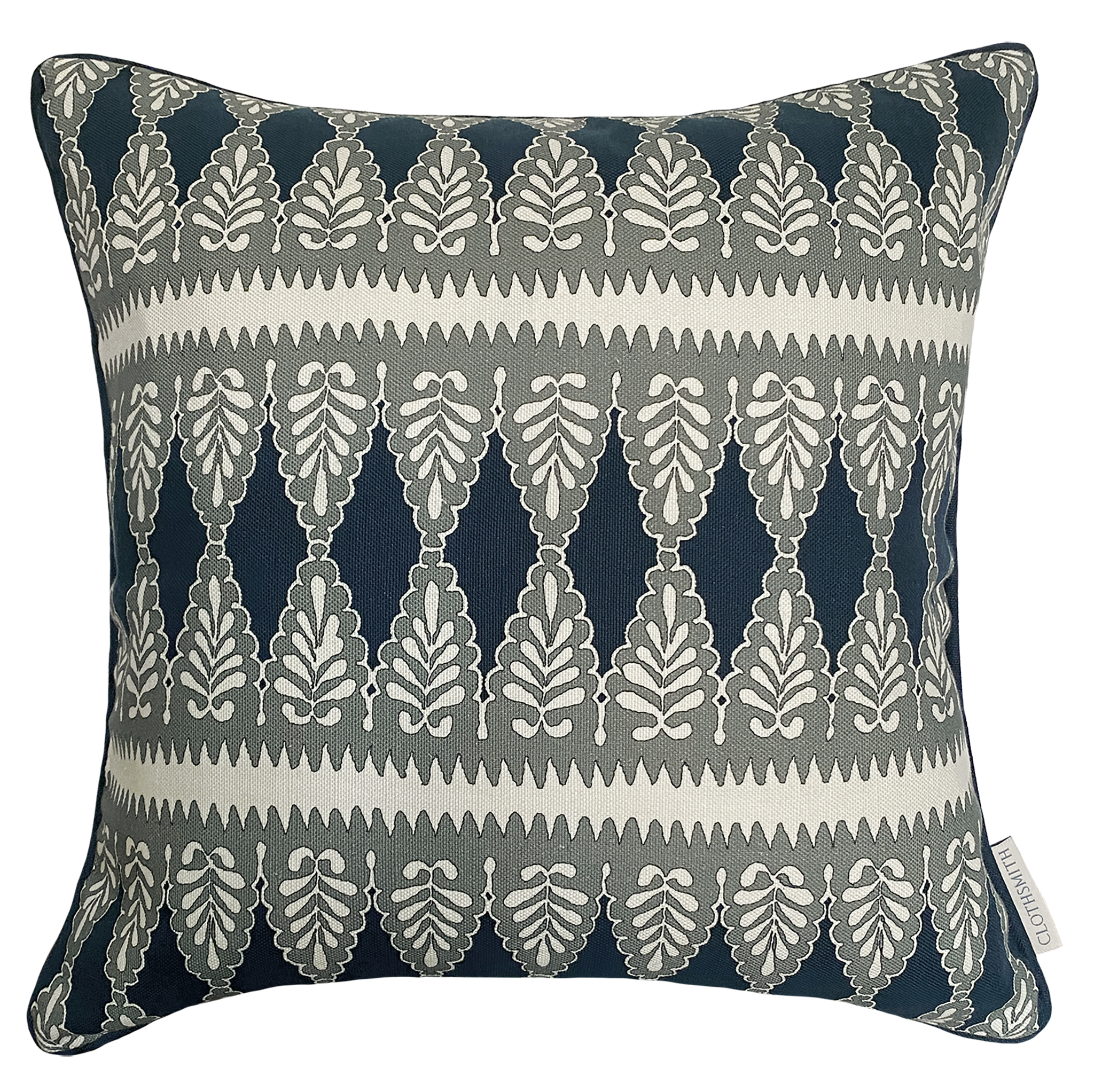 Florian Square Cushion - Blue