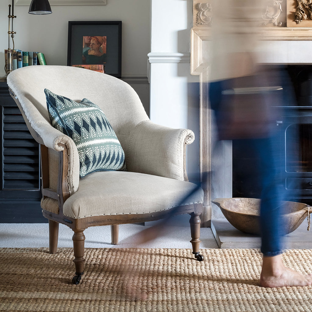 Florian Square Cushion - Blue
