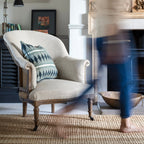 Florian Square Cushion - Blue