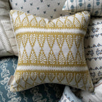 Florian Square Cushion - Ochre yellow