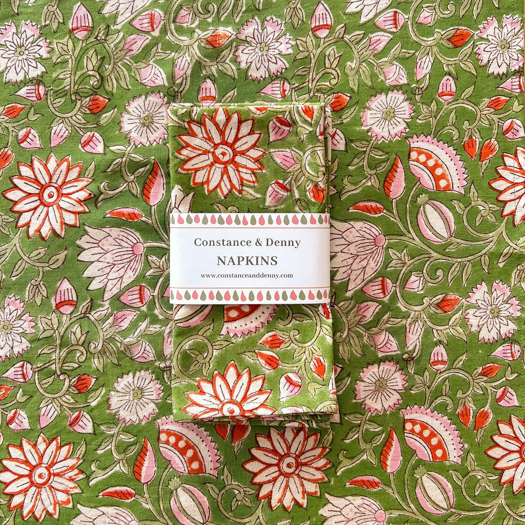 Flower Design, set of 4 napkins