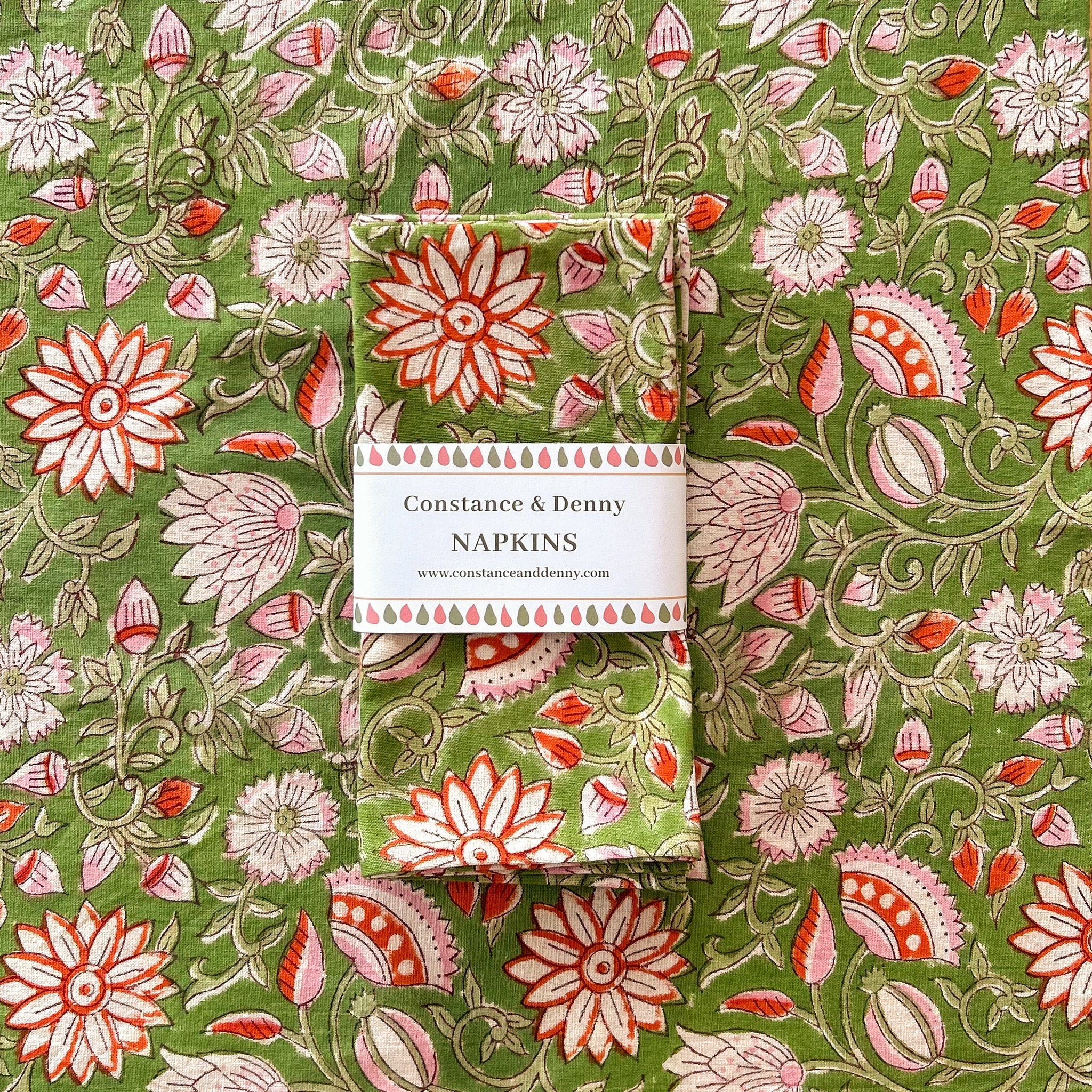 Flower Design, set of 4 napkins