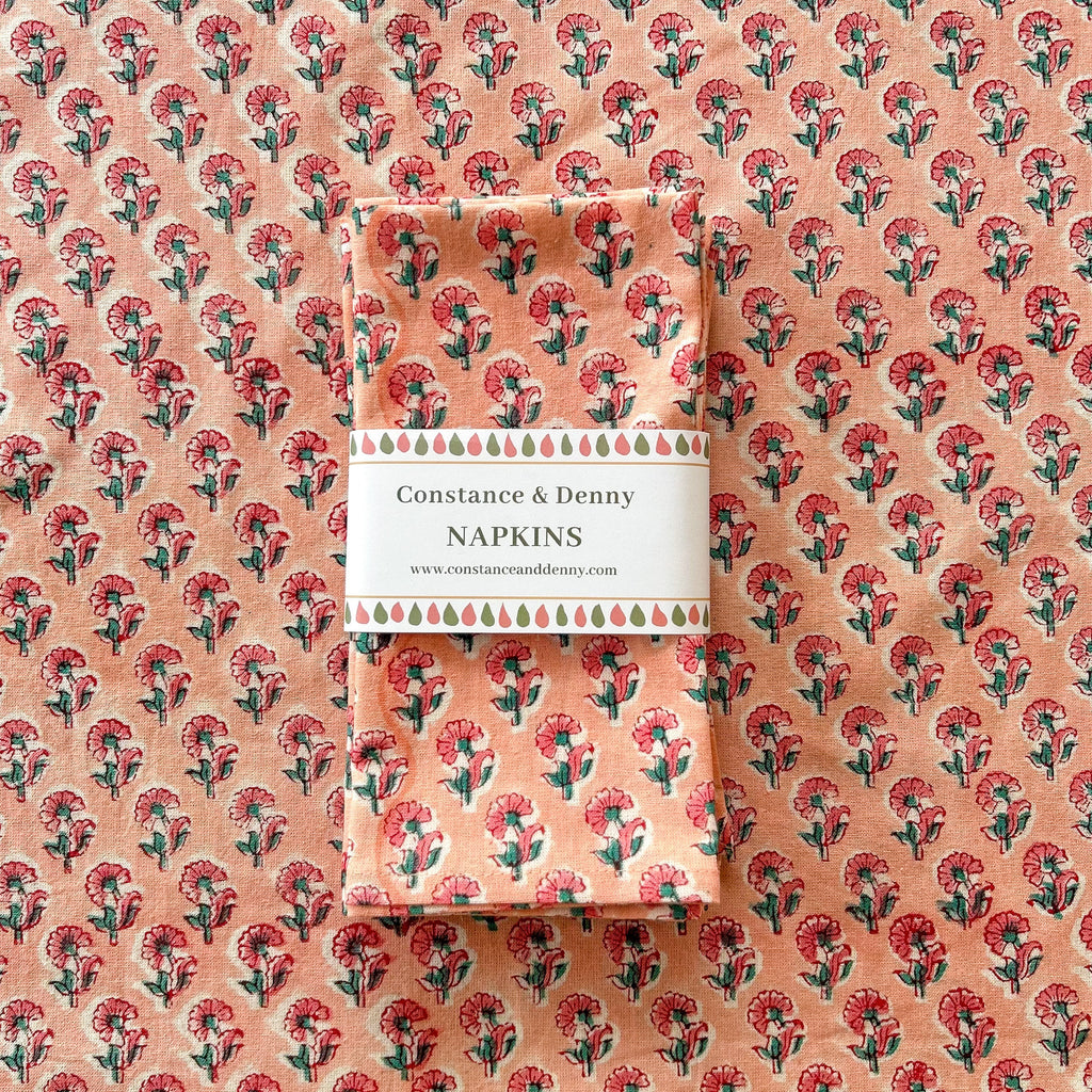 Flower Design, set of 4 napkins