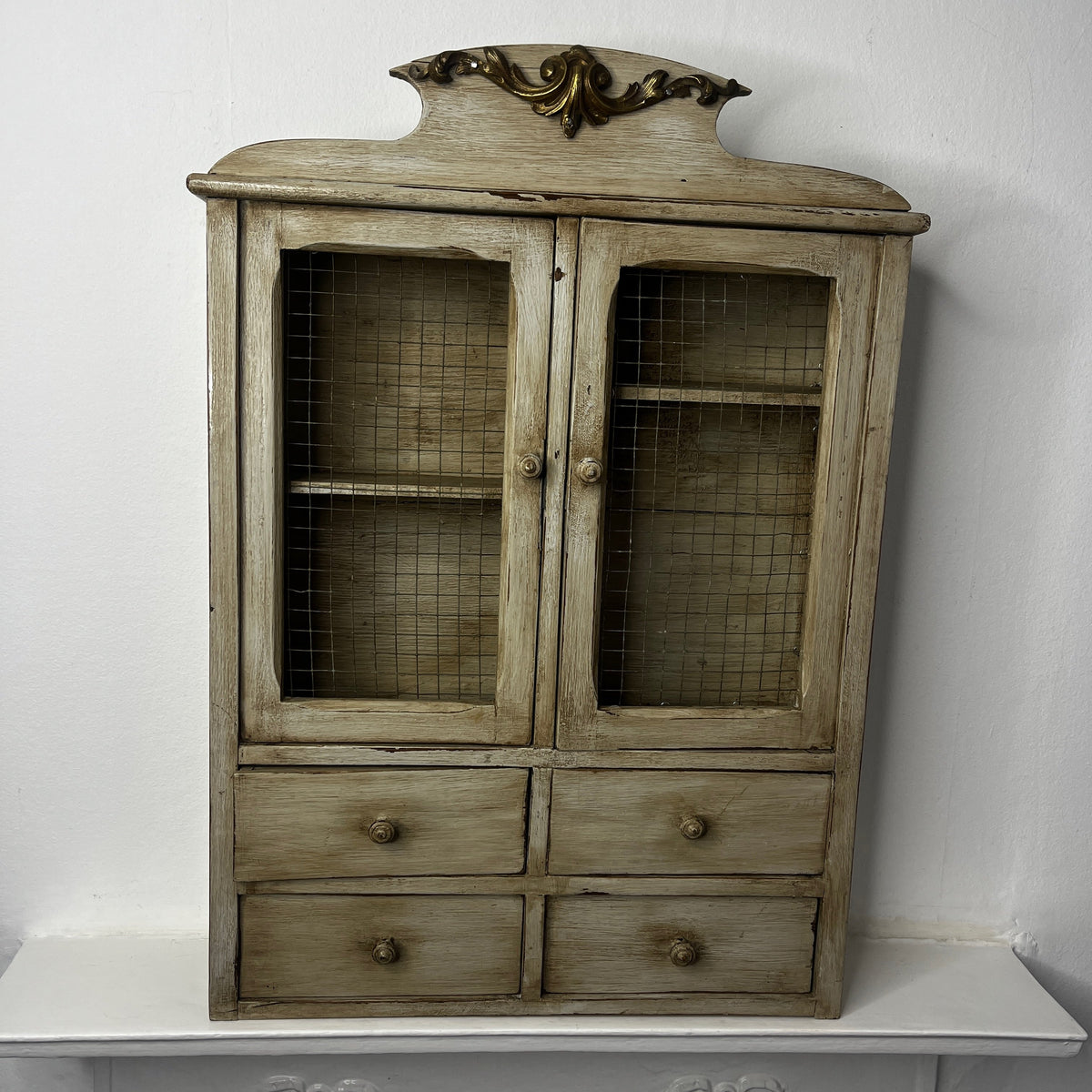 French Vintage Decorative Wall Cabinet