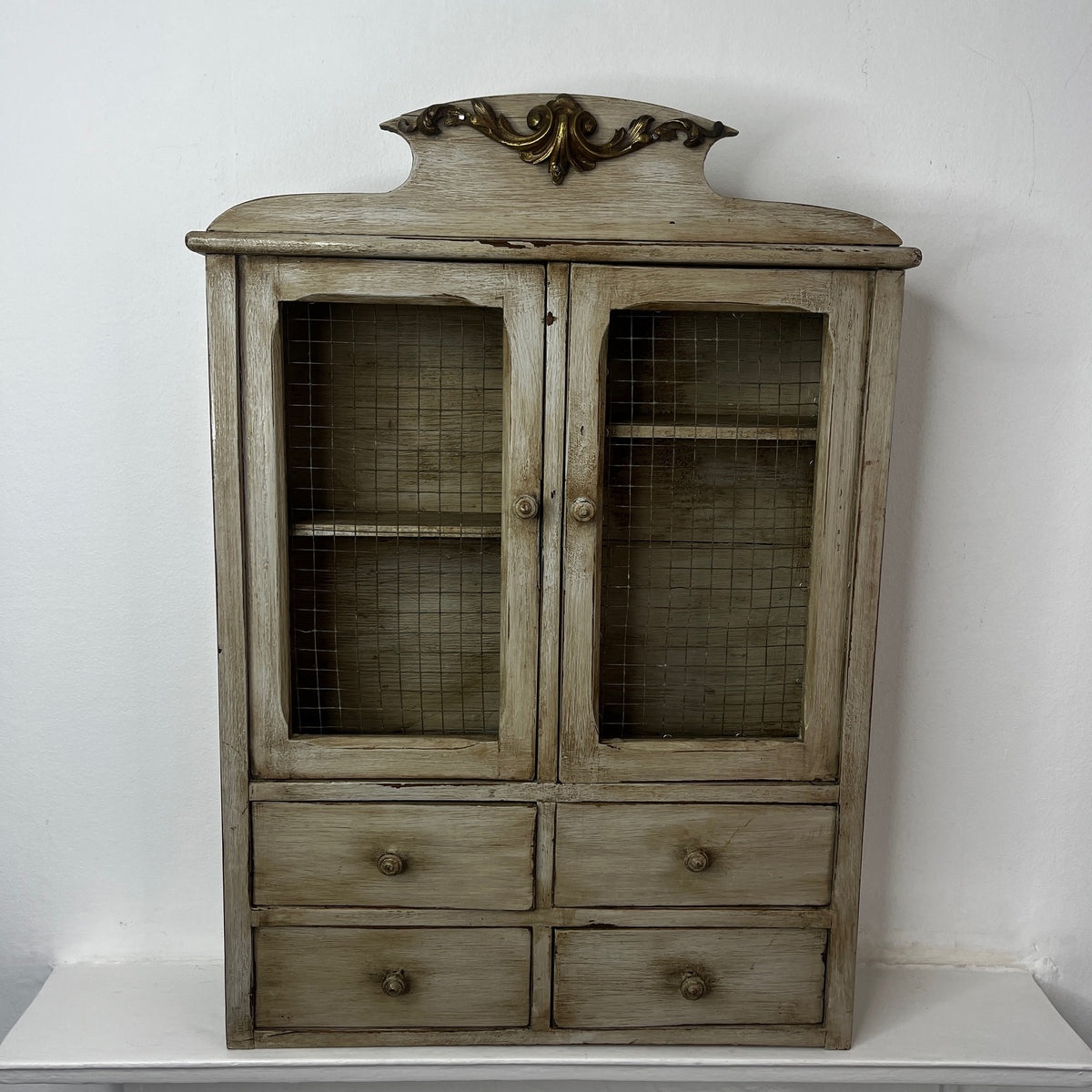 French Vintage Decorative Wall Cabinet