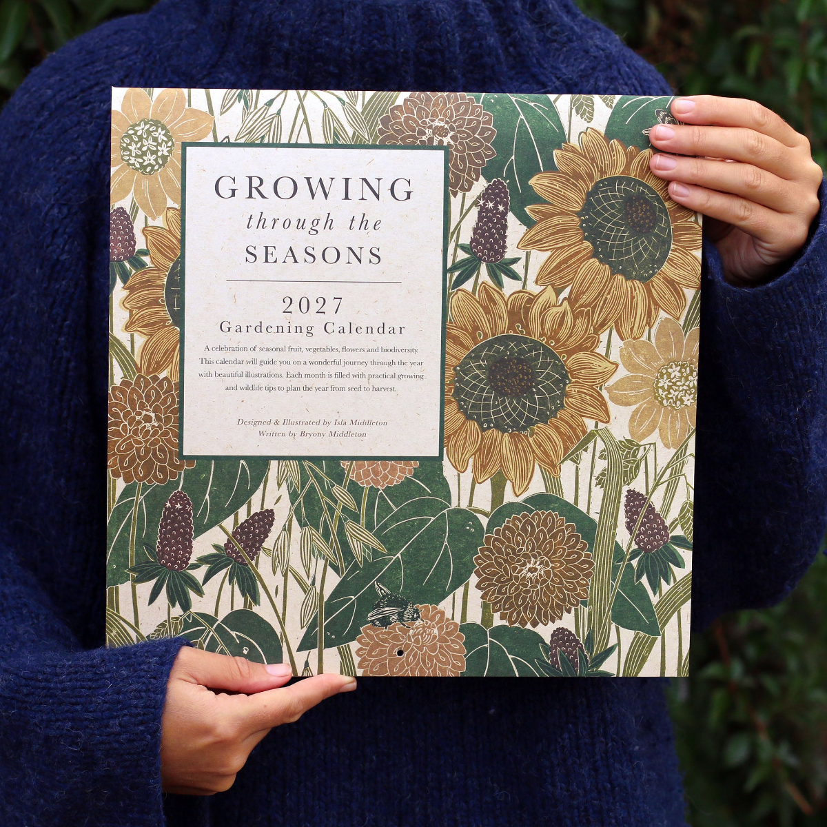 2027 Lino Print Calendar - Growing Through The Seasons | Isla Middleton