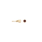 Acer Ear Stud in Gold with Garnet