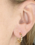 Gold Seed Hoop Earrings