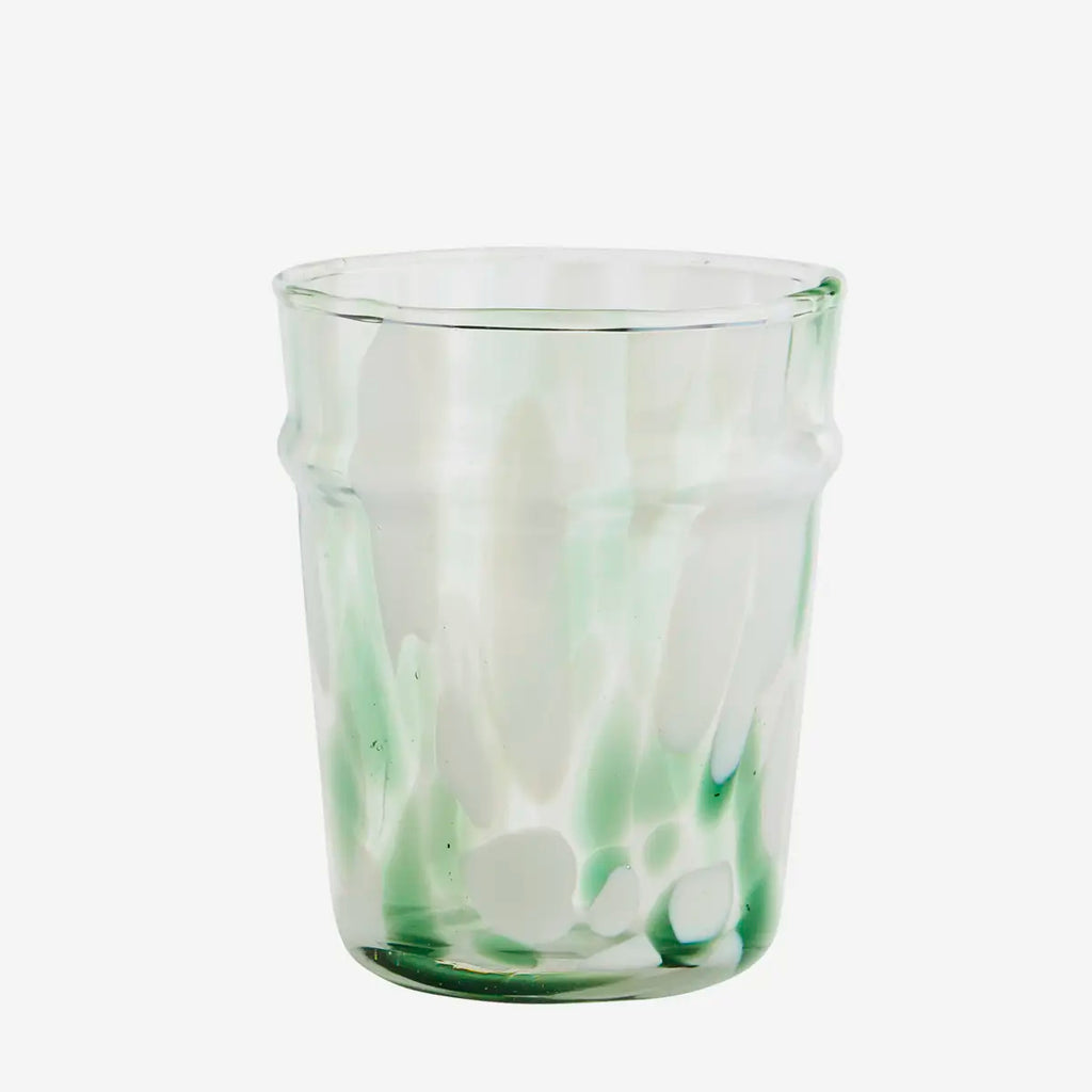 Colourful Speckled Drinking Glass | Yellow or Green