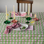NEW FAN YEABRIDGE GREEN hand block printed tablecloth