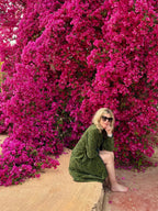 Green & Black Leo Velvet Coat