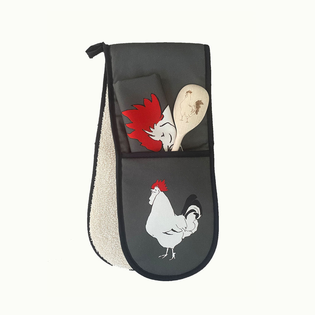 Grey hen Oven Gloves