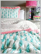 BLOCK PRINT HEIRLOOM QUILT | RAHEL - King Size