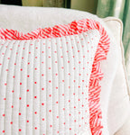 QUILTED RUFFLE CUSHION | RAHEL