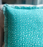 QUILTED RUFFLE CUSHION | PALATIAL CORAL