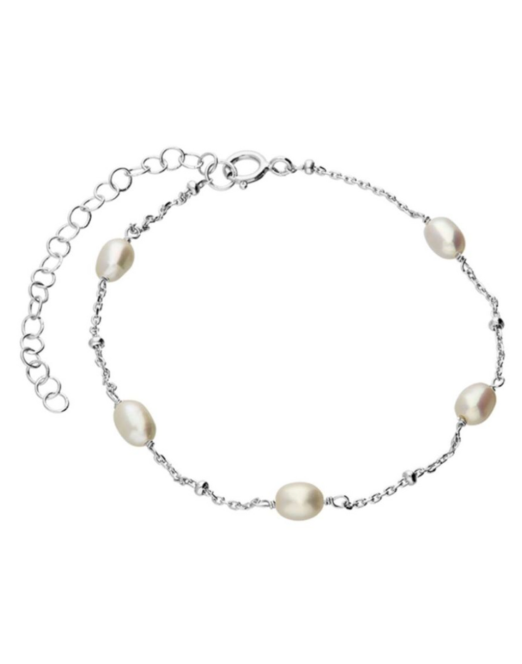 Helena Pearl and Silver Bracelet