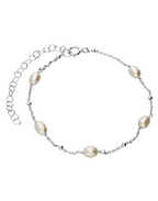 Helena Pearl and Silver Bracelet