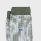 Green and Blue Herringbone Socks