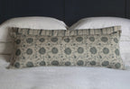 LUMBAR CUSHION ~ MOONPENNY/DAISY CHAIN FLAX FLOWER