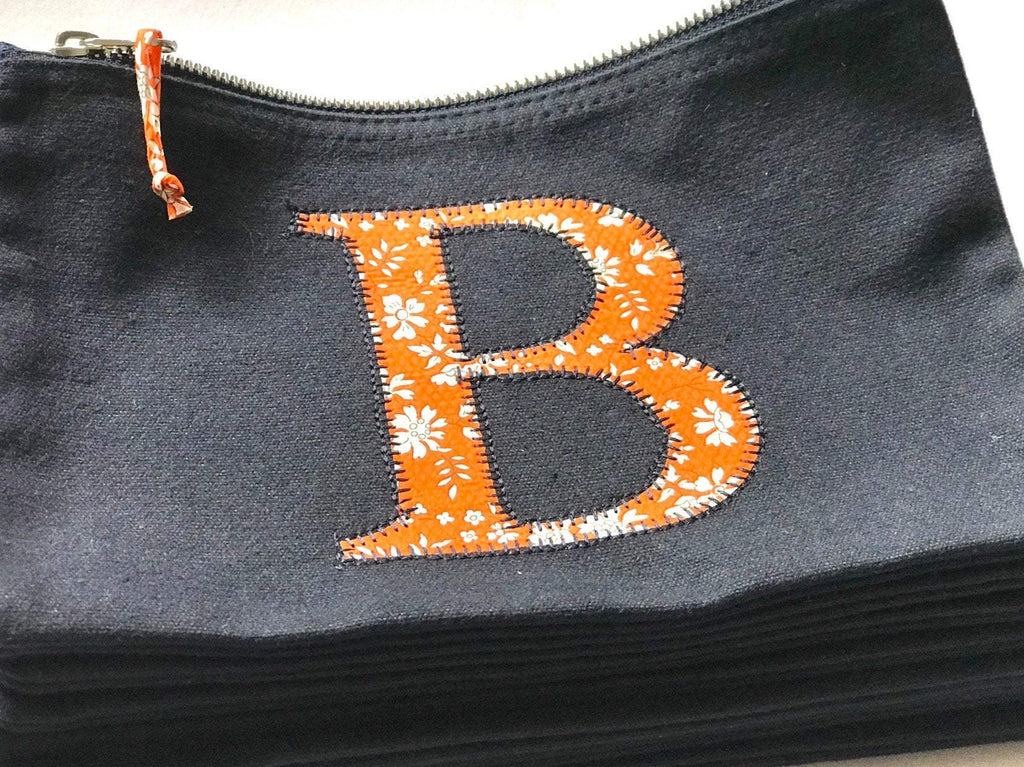 Ready to post Liberty of London personalised zip blue bag