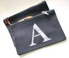 Ready to post Liberty of London personalised zip blue bag
