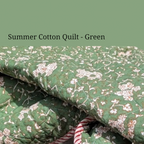 Summer Cotton Quilt - Assorted design with Striped Edging | 2 Sizes