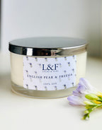 Double Wick Soy Candle - English Pear & Freesia