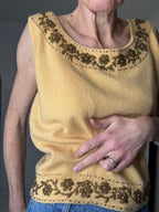 VINTAGE beaded knit top