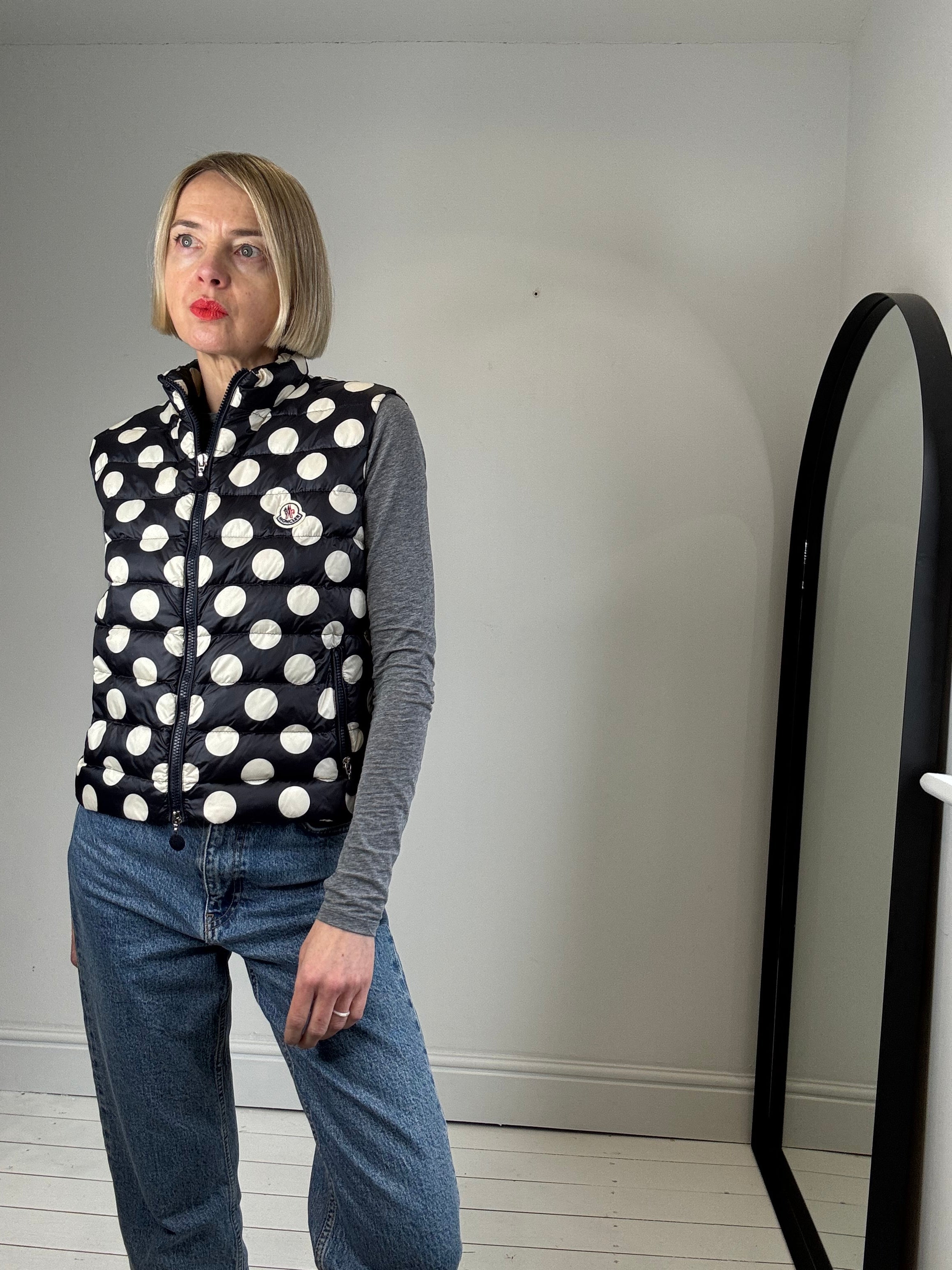 MONCLER real down padded zip front gilet