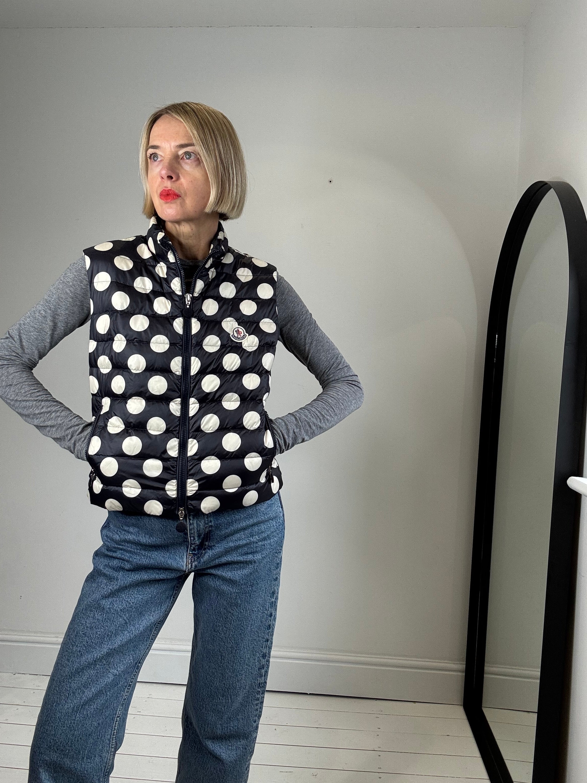 MONCLER real down padded zip front gilet