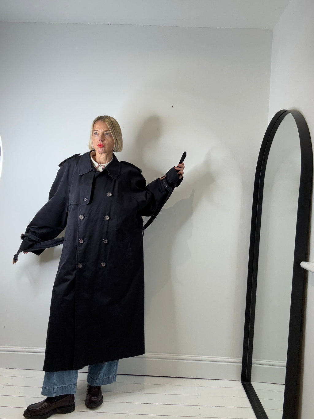 GEORGE ARTHUR DUNN check lined trench