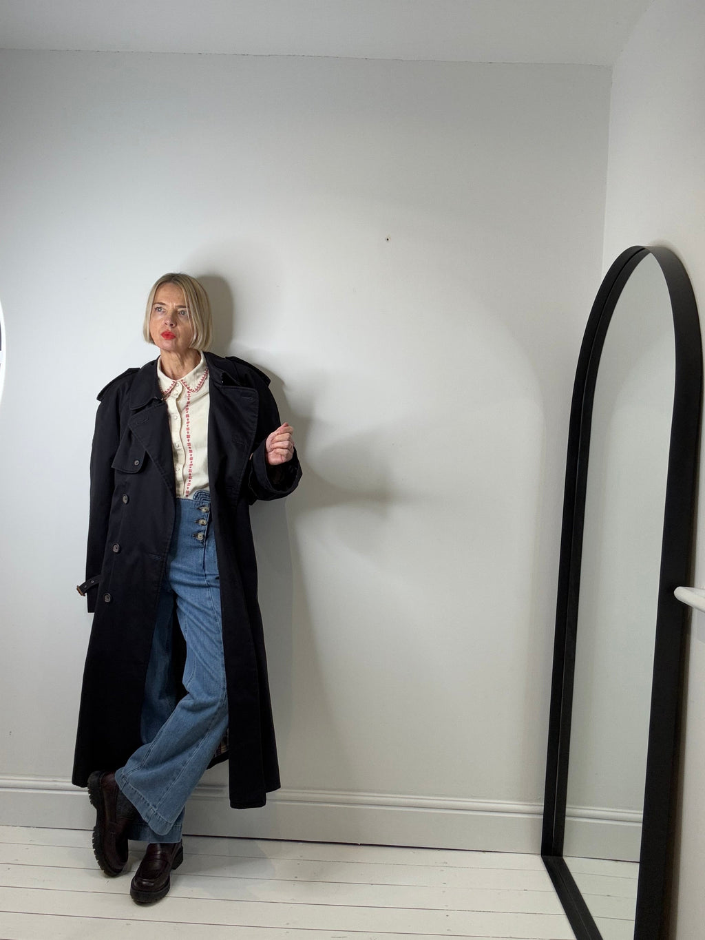 GEORGE ARTHUR DUNN check lined trench