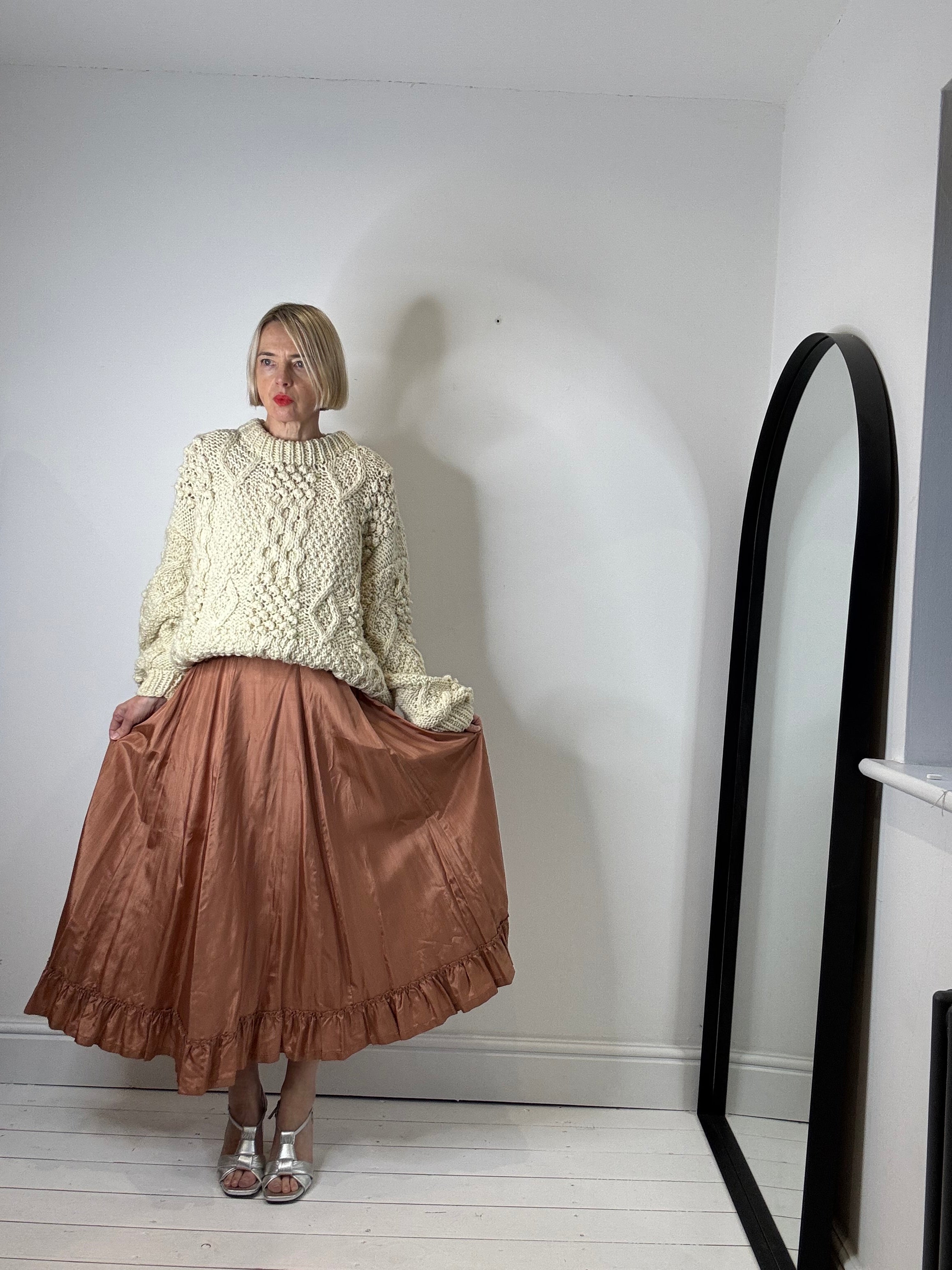 VINTAGE handmade lingerie style skirt