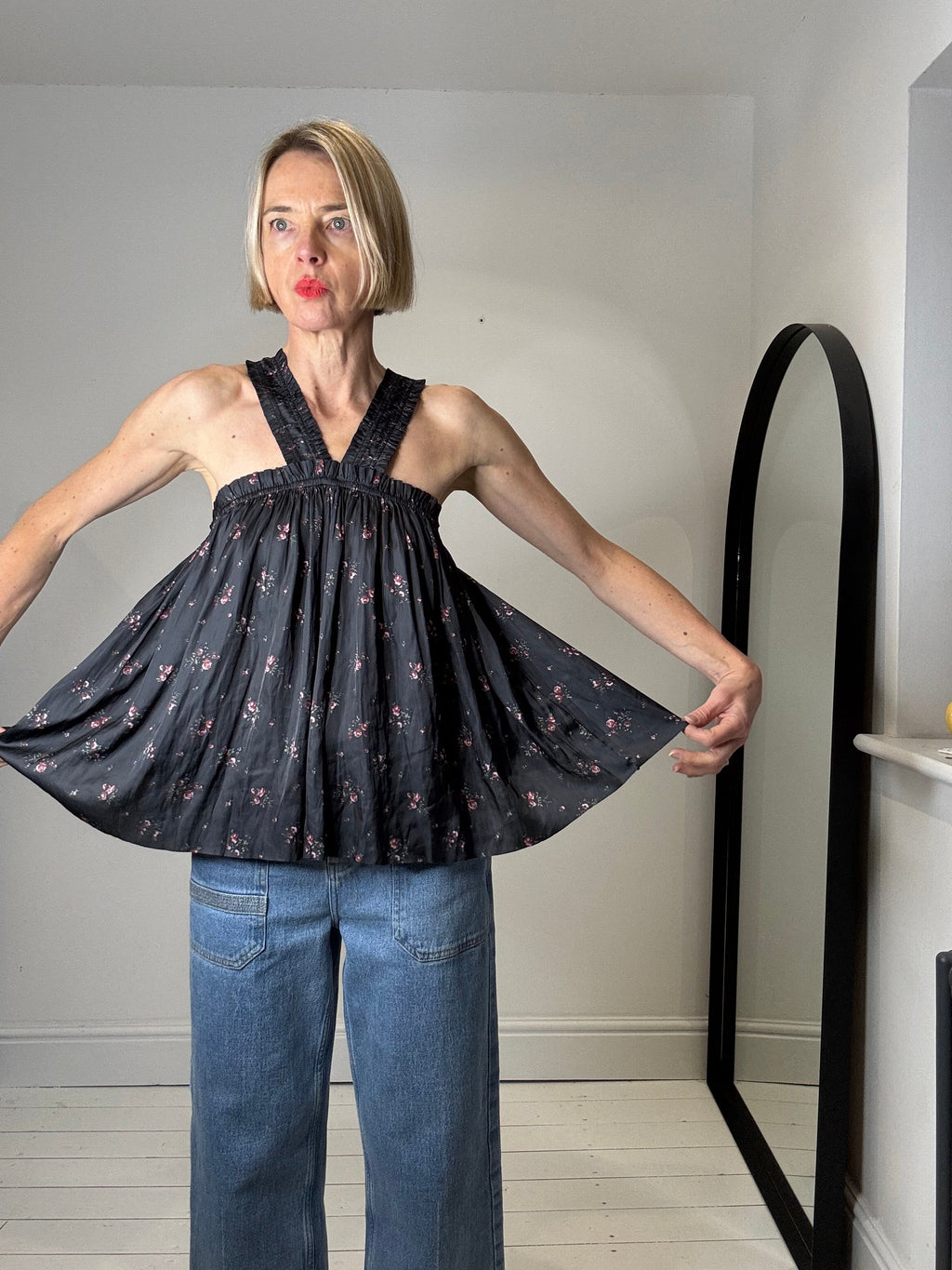 ULLA JOHNSON Margot halter strap top