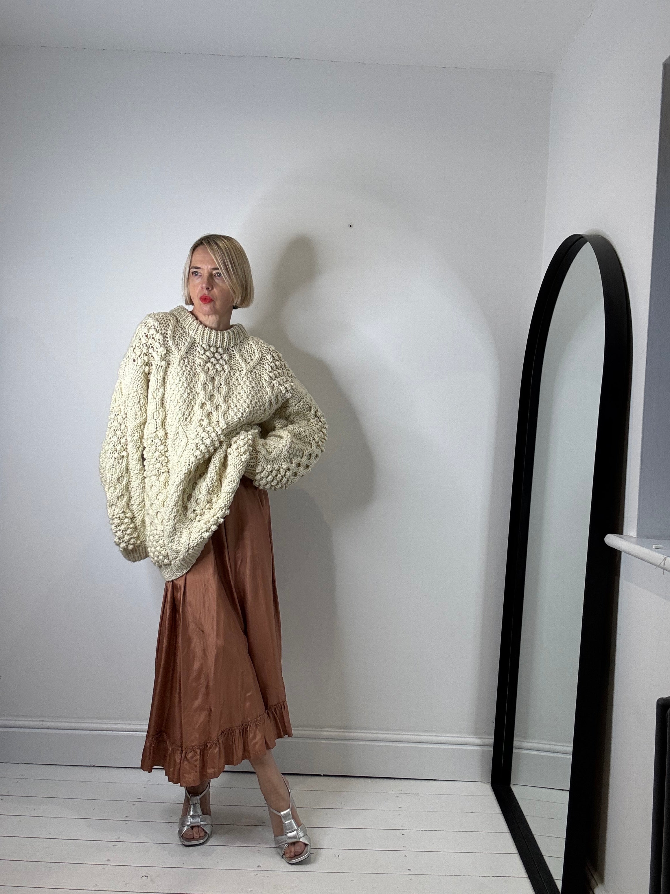 VINTAGE handmade lingerie style skirt