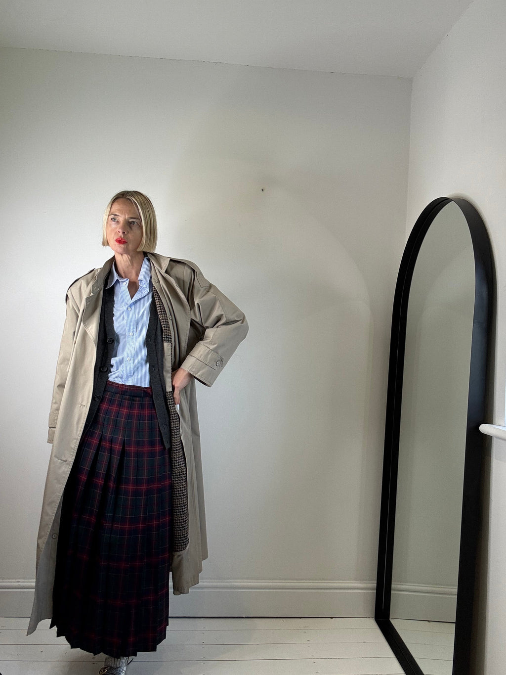 VINTAGE double breasted trench coat