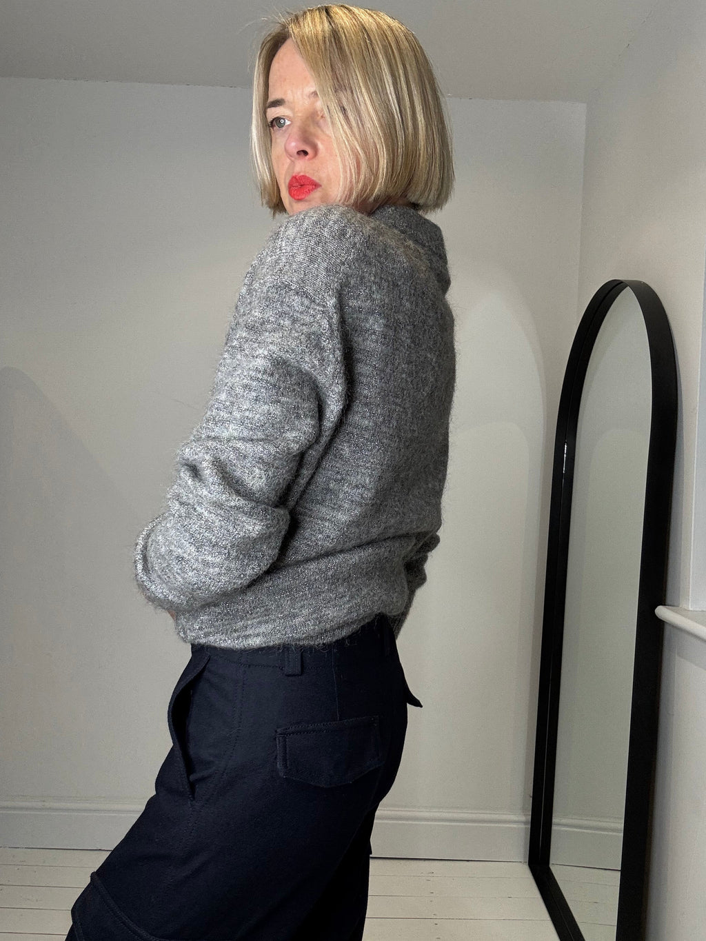 Mohair and lurex jumper